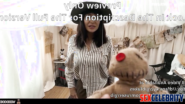 Voodoo doll helped her cum and squirt, Angelina Jolie hot deepfake video