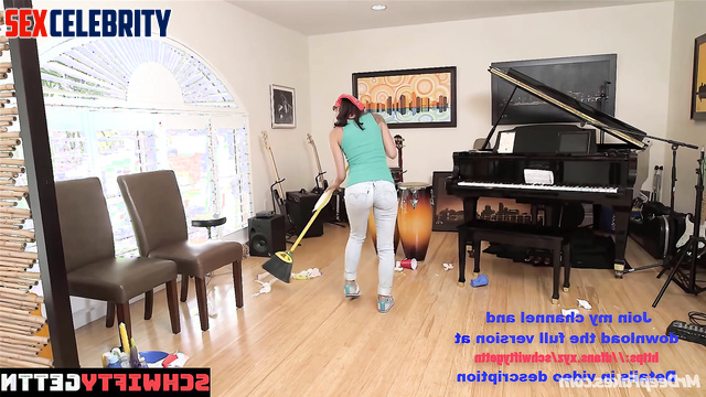 Teenager's cleaning was interrupted by sex, look / Jenna Ortega face swap