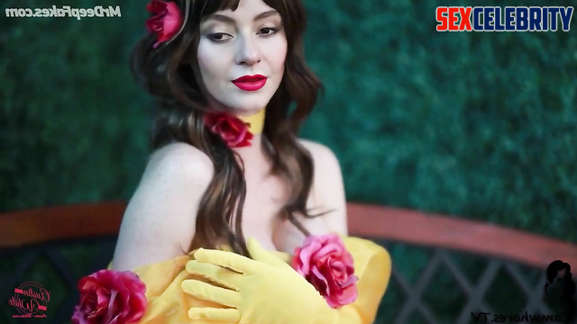 Andrea Menes shows very sexy and nude Belle cosplay [deepfake]