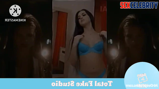 Trans Selena Gomez deepfake enjoys dildo and jerks off