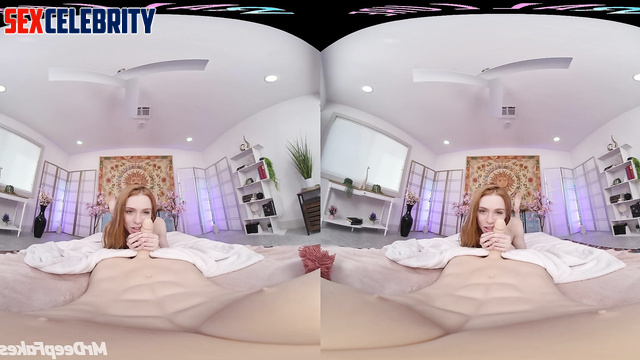 VR porn with Hollywood celebrity Sophia Lillis [he woke up from blowjob]