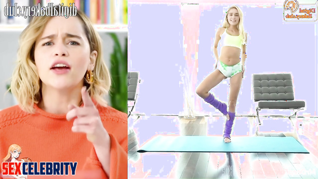 Gym trainer seemed so hot to Emilia Clarke that she got fucked face swap