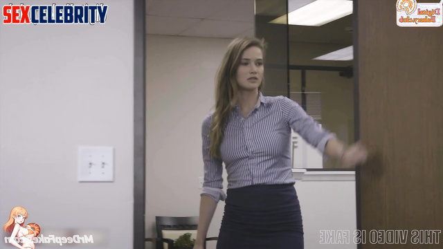 Secretary had an intimate piercing under her panties, Jennifer Lawrence ai