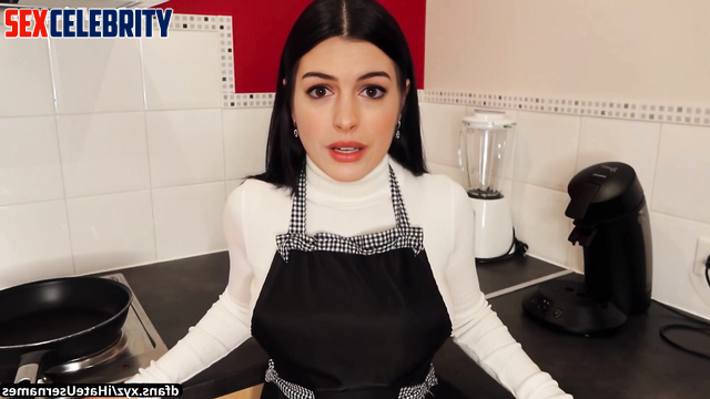 Housewife doesn't mind your dick for dessert, fake Anne Hathaway