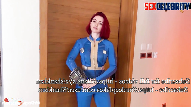 Fallout babe fucking sitting outside the shelter, fake Ella Purnell