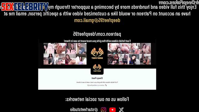 Mistress Emma Stone face swap makes her slave worship her feet