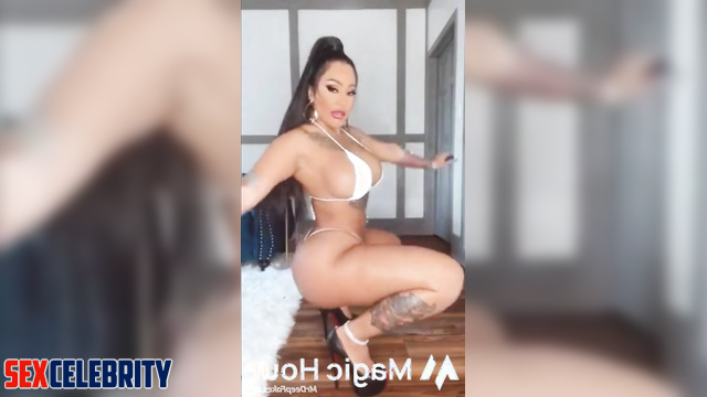 Curvy lady dancing hotly for your erection, Nicki Minaj solo ai scene