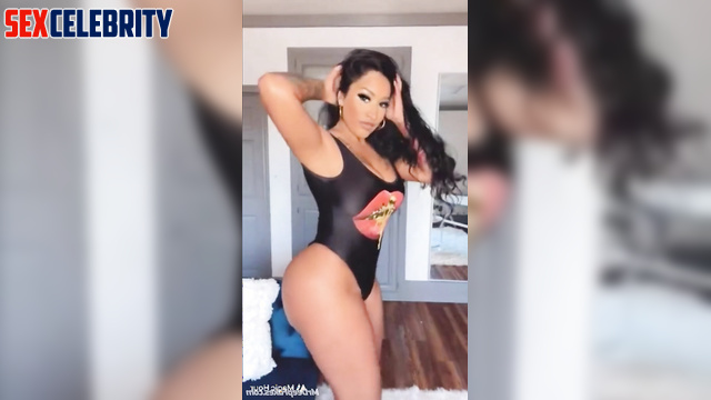 Curvy lady dancing hotly for your erection, Nicki Minaj solo ai scene