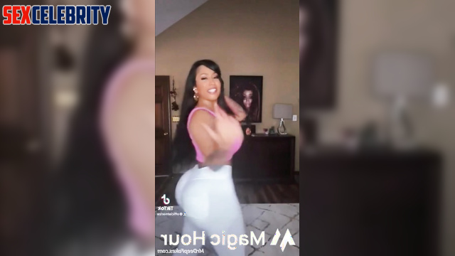 Curvy lady dancing hotly for your erection, Nicki Minaj solo ai scene