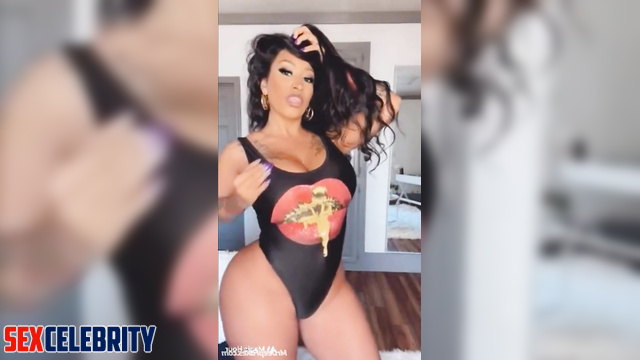 Curvy lady dancing hotly for your erection, Nicki Minaj solo ai scene