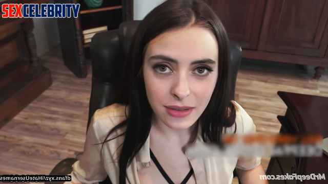 Hot oral sex in doggystyle position with horny Krysten Ritter, face swap
