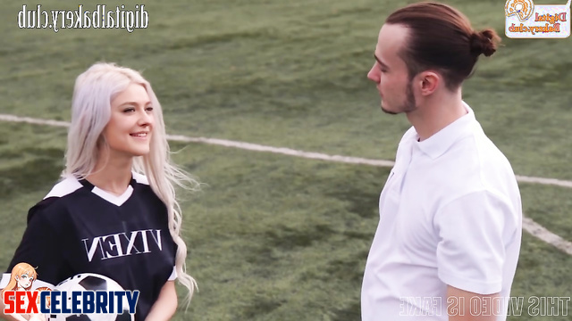 AI Dakota Fanning gets a goal with a soccer player's cock in her pussy