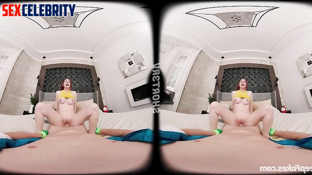 Busty redhead babe Alyson Hannigan jumping on a cock with inspiration, ai