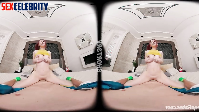 Busty redhead babe Alyson Hannigan jumping on a cock with inspiration, ai