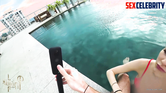 Natalie Portman made blowjob at her fucker's private villa / real fake