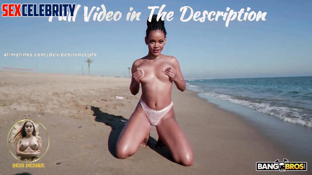 A.I. Rihanna Shakes Her Boobs On The Beach
