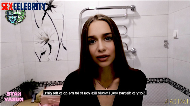 Cool blowjob in the toilet after cleaning, Emilia Clarke pov sex tapes