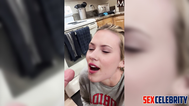 She always eats sperm as dessert / Scarlett Johansson in deepfake erotic
