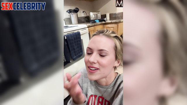 She always eats sperm as dessert / Scarlett Johansson in deepfake erotic