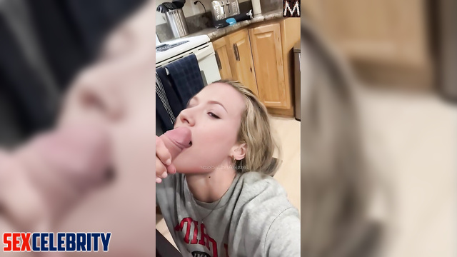 She always eats sperm as dessert / Scarlett Johansson in deepfake erotic