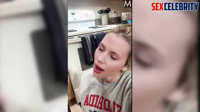 She always eats sperm as dessert / Scarlett Johansson in deepfake erotic
