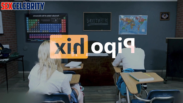 Kaley Cuoco face swap naughty schoolgirl and gets fucked right in the classroom