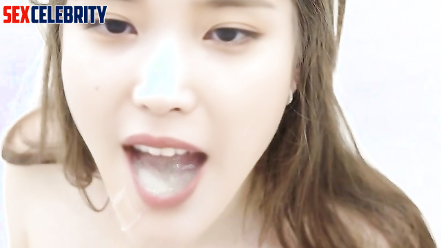 She was warned that her mouth would be cumed, IU (이지은 가짜 포르노) face swap