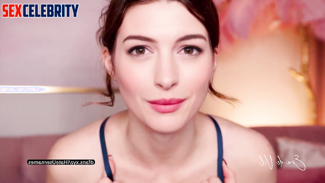 Slutty Anne Hathaway fakeapp seduces you with dirty talk and teases you with her boobs