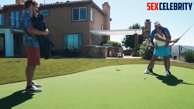 AI Jackie Guerrido gets golf lessons squirting and anal