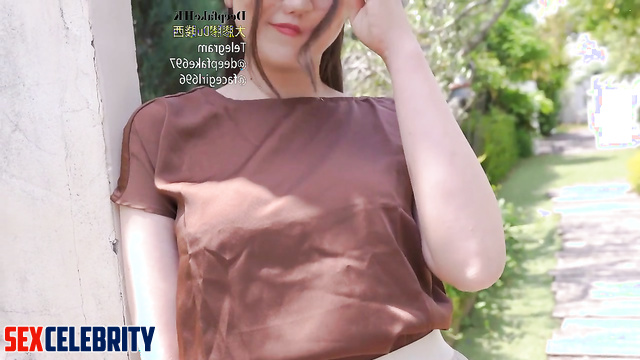 HK Real fake 夢雨 Mungyu 熊仔奶頭  shows boobs