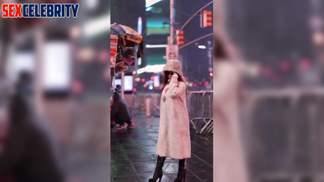 AI Jackie Guerrido does Time Square parking lot blowjob